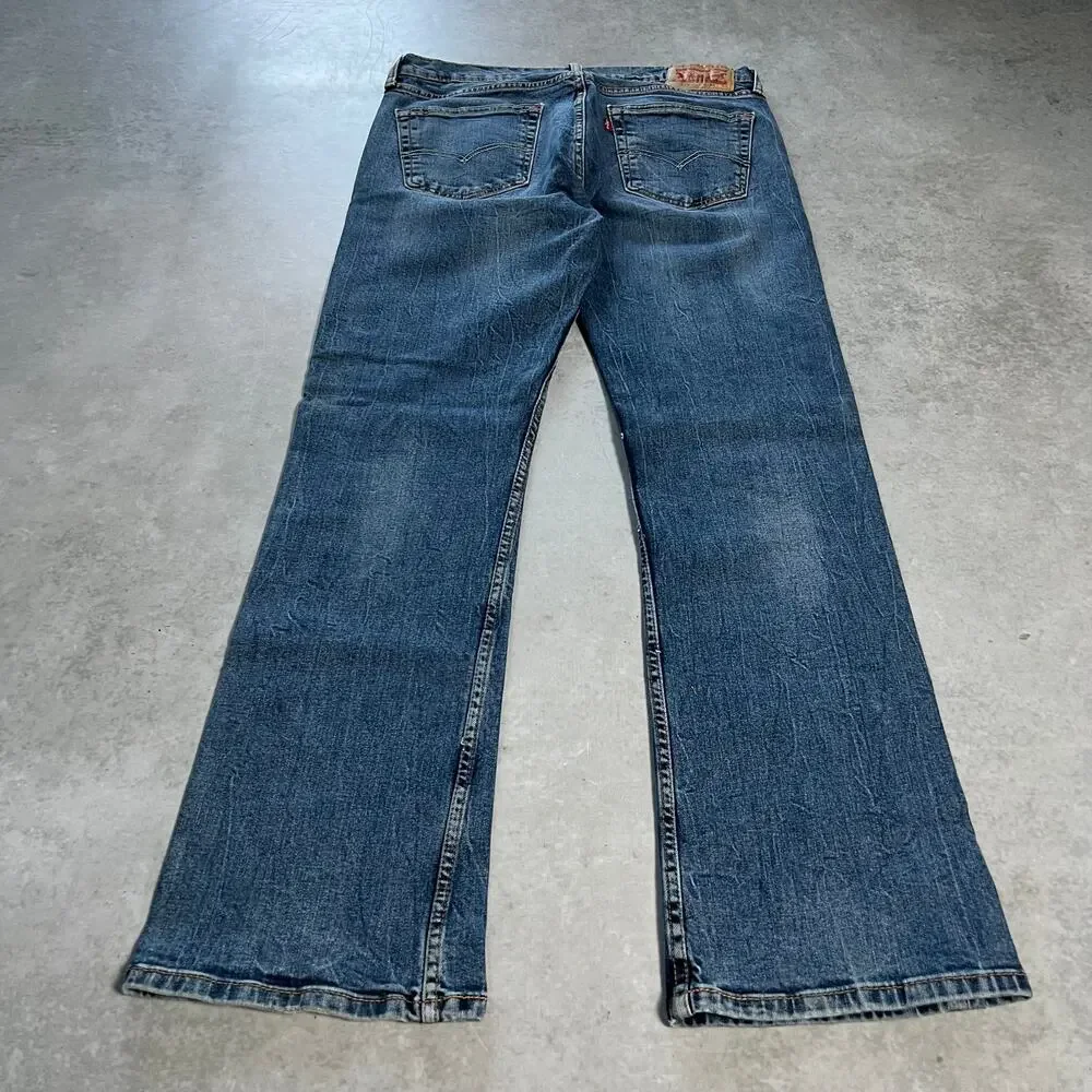 Levi's 527 Bootcut Men's Size 34x32 Jeans Slim Flare Blue Denim